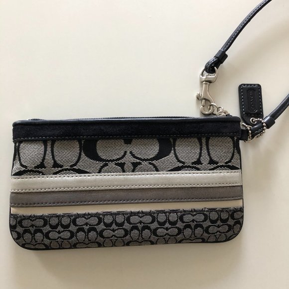 Coach Black and Gray Wristlet - Picture 5 of 8